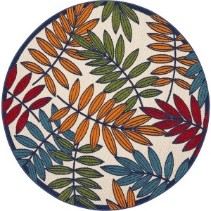 Nourison Aloha Floral Leaf Flatweave Indoor/Outdoor Area Rug - 1 of 4