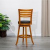 AndMakers Granby Leather 4-Slat Back Swivel Stool - image 3 of 4