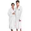 Linum Home Textiles 100% Turkish Cotton Unisex Herringbone Weave Embroidered Bathrobe - Halloween Gnomes - 2 of 3
