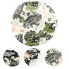 Unique Bargains Women Double Layer Begonia Flowers Shower Cap Green White 1 Pc - 3 of 3