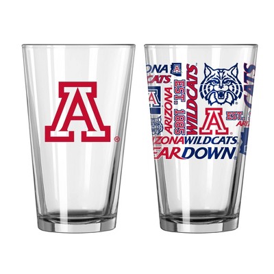 NCAA Arizona Wildcats Pint Glass Gift Set - 2pk