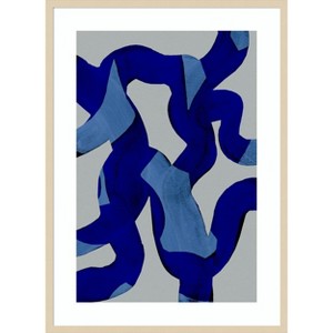 Amanti Art Abstract Brush Strokes by Mareike Bohmer Wood Framed Wall Art Print - 1 of 4