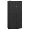 vidaXL Office Cabinet Anthracite Steel Large Height-Adjustable Shelves - 2 of 4