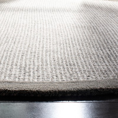 Ivory and Sage Hand-Tufted Round Wool Area Rug