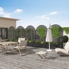 SpassWay 72"H Arch Metal Planter Box with Trellis Raised Garden Bed with Arbor Privacy Screen with Wheels - 3 of 4