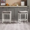 JIONJOY Saddle Upholstered 24.21  Counter Stool Set of 2 - Grey - 2 of 4