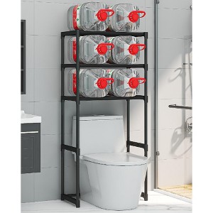 Over The Toilet Rack, 3-Tier Metal Bathroom Shelves, Over The Toilet Storage, Freestanding Above Toilet Shelf - 1 of 4