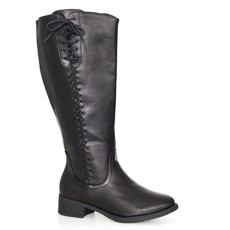 Women's WIDE FIT Leslie Tall Boot - black | AVENUE, 1 of 7