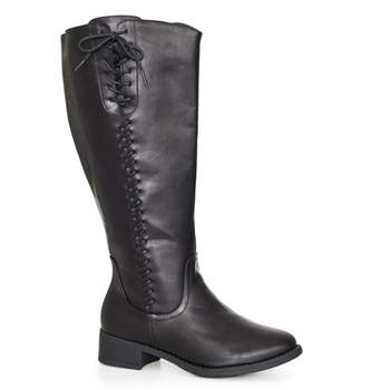 Women's WIDE FIT Leslie Tall Boot - black | AVENUE