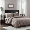 Gulches King/Cal King 3 Piece Velvet Quilt Set Taupe - 2 of 4