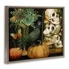 Stupell Industries Crow & Skulls Academia Floating Frame Canvas Art, Brown, 31" x 25" - 2 of 4