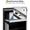 Heavy Duty Garage Tool Storage Cabinet with Lockable Doors, Adjustable Shelf, Drawer & 4 Swivel Wheels – Rolling Metal Tool Cart for Workshop & Home - 3 of 4