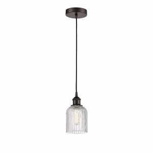 Bridal Veil - 1 Light Cord Hung Mini Pendant In Art Deco Style-9 Inches Tall and 5 Inches Wide - 1 of 1