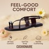 CUSHIONAIRE Corfu Flat Sandals for Women – Strappy Design with Toe Loop and Adjustable Ankle Strap – Lightweight Summer Dress Sandal - 2 of 4
