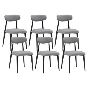 CAVINAS 19" Upholstery Dining Chairs,Set of 2/4/6,Modern Restuarant Chairs with Curved Backrest and Metal Legs,Dining Furniture Chair - 1 of 4