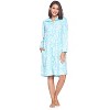 Casual Nights Women's Printed Zipper Front Micro Fleece Robe Duster - 3 of 4