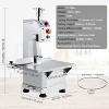 Stainless Steel Heavy Duty Countertop Meat Bandsaw with 2 Blades 0-0.71 Inch Cutting Thickness, 850W Frozen Meat Slicer for Frozen Beef, Pork, Fish - 3 of 4