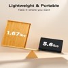 Attop Bamboo Bed Tray Table with Folding Legs Breakfast Serving Tray for Sofa Bed Dining Laptop Snack Desk Natural - 2 of 4