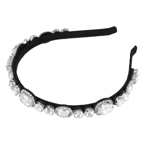 Rhinestone hairband - Black/Rhinestones - Ladies