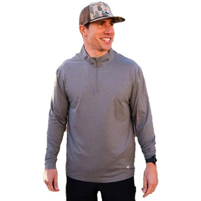 Burlebo Men's Long Sleeve Performance Quarter Zip Sweatshirt