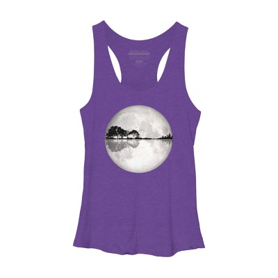 Women's Design By Humans Moonlight Nature Guitar II By Maryedenoa Racerback Tank Top