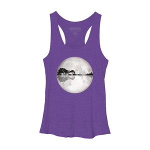 Women's Design By Humans Moonlight Nature Guitar II By Maryedenoa Racerback Tank Top - 1 of 3
