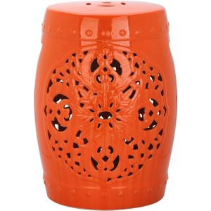 Flora Garden Stool - ACS4527 - Indoor/Outdoor - Safavieh - 1 of 3