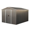 DSVIMOY Storage Shed, Outdoor Metal Storage Shed with metal foundation for Backyard, Lawn, Patio (No Floor), Gray, 88.98*114.57*74.8 - 4 of 4