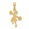 Black Bow Jewelry 14k Yellow Gold Small Cheerleader Pendant - 3 of 4