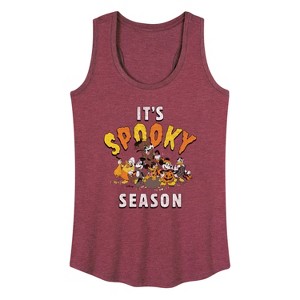 Women's Disney It's Spooky Season Graphic Racerback Tank - Heather Burgundy - 1X - 1 of 4