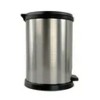 LunaLulinlk 1.5 Gallon Trash Can, Plastic Round Step Indoor Trash Can, Silver - 2 of 4