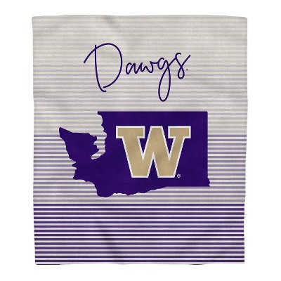 NCAA Washington Huskies Ultra Fleece State Stripe Blanket