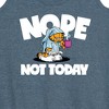 Women's - Garfield - Nope Not Today Graphic Racerback Tank - 2 of 4