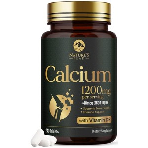 Calcium 1200mg with Vitamin D3 Supplement for Strong Bones & Muscle Support - 240 Tablets - 1 of 4
