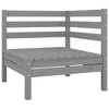 vidaXL 3 Piece Patio Lounge Set Gray Solid Pinewood - 3 of 4