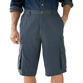 Boulder Creek by KingSize Men's Big & Tall  12" Side-Elastic Stacked Cargo Pocket Shorts