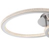 Possini Euro Design Bainbridge Modern Ceiling Light Semi Flush-Mount Fixture 26 1/4" Chrome Silver 2-Ring LED for Bedroom Kitchen - 3 of 4
