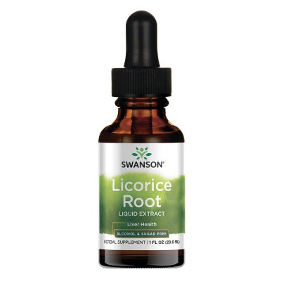 Swanson Licorice Root Liquid Extract (Alcohol and Sugar-Free) 1 fl oz Liquid