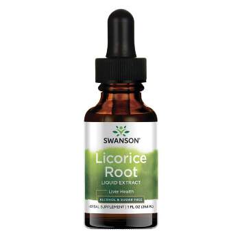 Swanson Herbal Supplements Licorice Root Liquid Extract - Alcohol & Sugar Free 2 g 1 fl oz Liquid