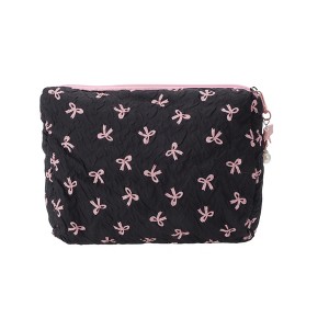 Unique Bargains Pendant Bow Makeup Bag 1 Pc - 1 of 4