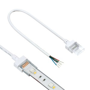 Armacost Lighting 5 Pin IP67 Outdoor LED Strip Light RGB+W 12 in Wire Lead Connector 2pk Light Accessory - 1 of 3