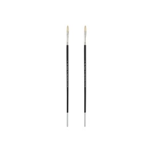Creative Mark Pro Stroke Premium White Chungking Hog Bristle Artist Paint Brush - Filbert - Natural Bristle Brush w/ Great Control Suitable for Oils, - 1 of 4