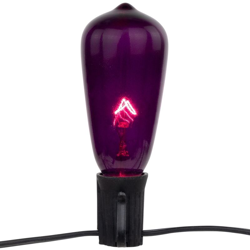 Northlight 10ct Purple and Orange Edison E17 Halloween Light Set, 9ft Black Wire, 5 of 9