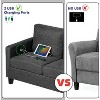 72“ 3-Seater Sofa with USB Ports, Mid-Century Modern Gray Couch for Living Room, Bedroom, Apartment – Comfy & Space-Saving Design - 3 of 4