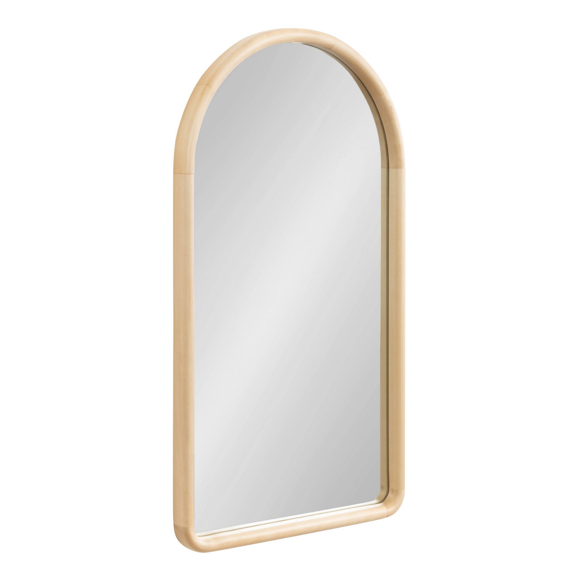 Kate & Laurel All Things Decor 20"X36" Talma Arched Wall Mirror Natural