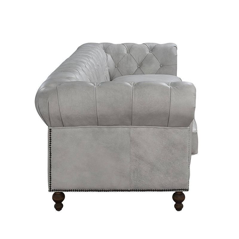 122.05&#34; Ofer Sofa Vintage White Top Grain Leather - Acme Furniture, 5 of 10