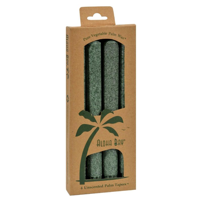 Aloha Bay Green Unscented Palm Tree Taper Candles - 4 ct, 1 of 3