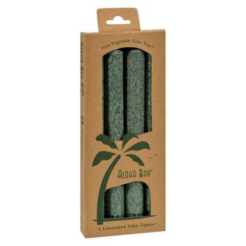 Aloha Bay Green Unscented Palm Tree Taper Candles - 4 ct