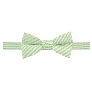 Jacob Alexander Young Boys’ Seersucker Striped Pre-Tied Bow Tie - 1 of 4