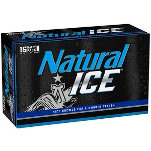 Natural Ice Beer - 15pk/12 fl oz Cans - 1 of 4